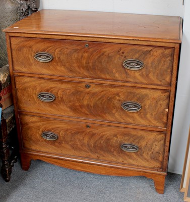 Lot 1243 - A George III Mahogany Chest of Drawers,...