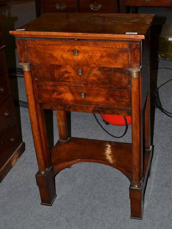 Lot 480 - A 19th century mahogany Empire-style work table