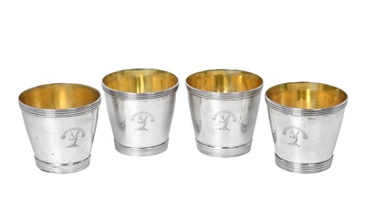 Lot 2014 - A Set of Four George III Scottish Silver Beakers