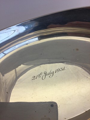 Lot 2102 - A Pair of George V Silver Dishes