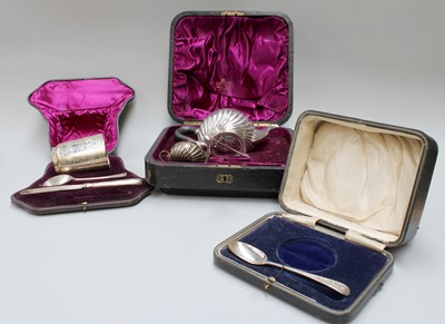 Lot 79 - A Group of Assorted Cased Silver Items,...