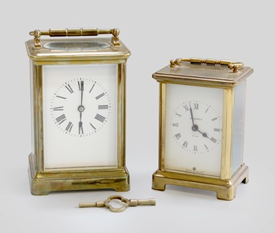 Lot 48 - A French Brass Striking Carriage Clock, circa...