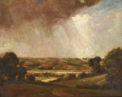 Lot 1033 - John Constable (1776-1837) Dedham Vale looking...