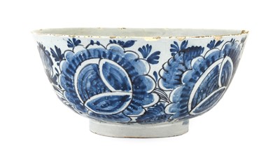 Lot 577 - A Delft Punch Bowl, circa 1750, painted in...