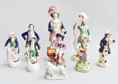 Lot 103 - A Group of 19th Century Staffordshire Pottery...