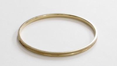 Lot 201 - A Bangle, stamped ‘9CT’, inner diameter 7.3cm