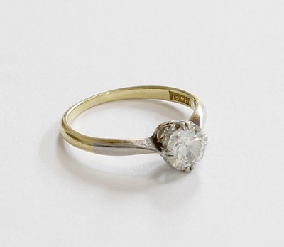 Lot 237 - A Diamond Solitaire Ring, the round brilliant...