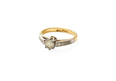 Lot 350 - A Diamond Solitaire Ring, the old cut diamond...