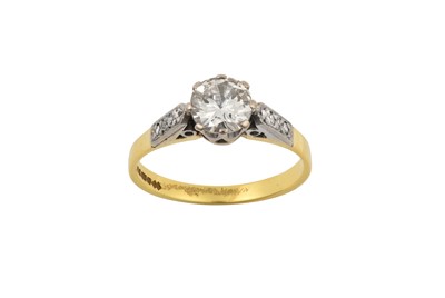 Lot 2237 - An 18 Carat Gold Diamond Solitaire Ring the...