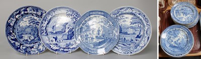 Lot 297 - Twenty Various Pearlware Plates, circa 1830s...