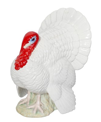 Lot 2209 - Beswick Turkey, model No. 1957, white and red...