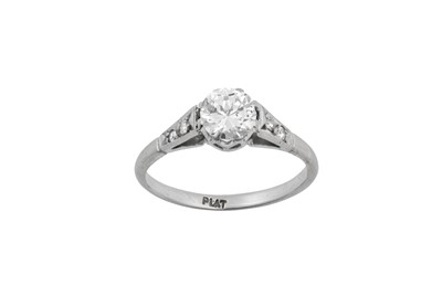 Lot 2287 - A Diamond Solitaire Ring the round brilliant...