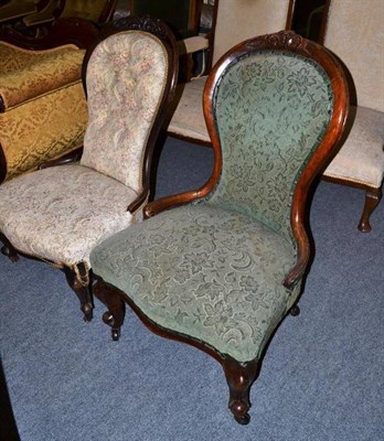 Lot 500 - A Victorian mahogany framed nursing chair and another similar