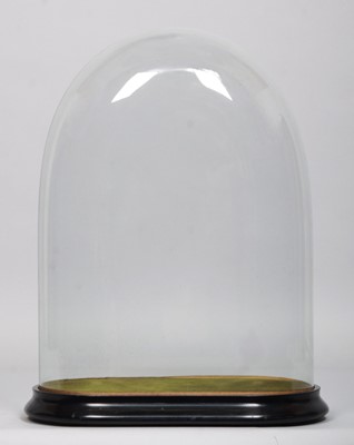 Lot 277 - Glass Dome: A Large Period Glass Dome, of oval...