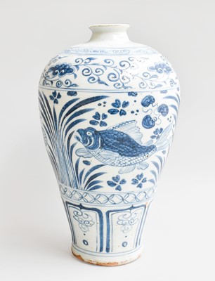 Lot 78 - A Meiping Blue and White Vase, Yuan style,...