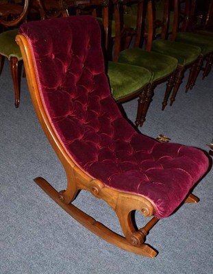 Lot 508 - Victorian mahogany framed rocking chair