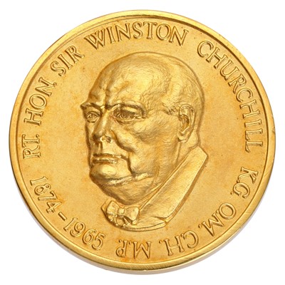 Lot 287 - Sir Winston Churchill Gold Commemorative Medal;...