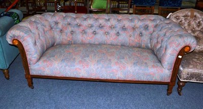 Lot 510 - Victorian rosewood inlaid Chesterfield