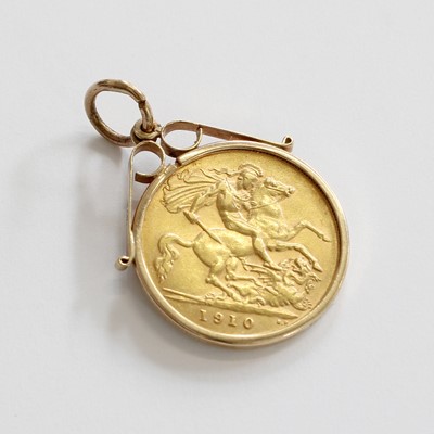 Lot 240 - A Half Sovereign Pendant, Edward VII, dated...