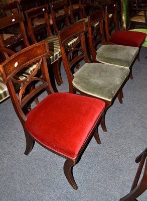 Lot 513 - Four 19th century mahogany dining chairs with x-frame backs