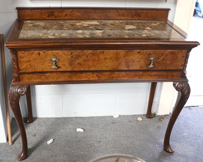 Lot 1355 - A Walnut Side Table, with inset specimen...