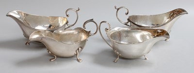 Lot 13 - A Pair of George V Silver Sauceboats, by J....