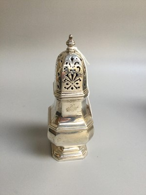 Lot 34 - Four Various Silver Items, comprising a caster,...