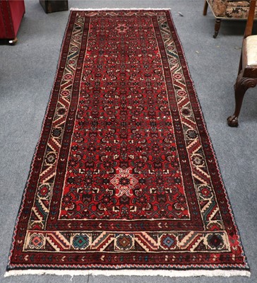 Lot 1139 - Hamadan Rug, the strawberry Herati field...