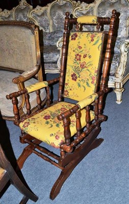 Lot 522 - American rocking chair