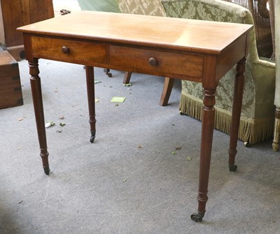 Lot 1409 - A 19th Century Mahogany Two Drawer Side Table,...