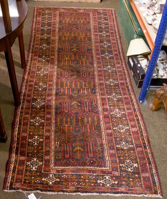 Lot 1143 - Baluch Rug, the field with a one-way design of...