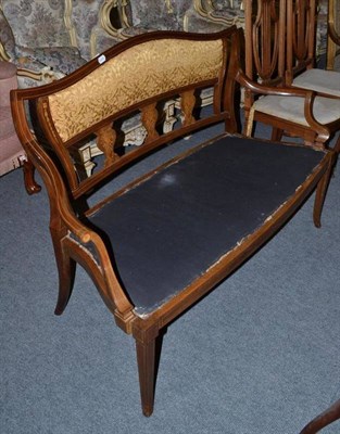 Lot 525 - An Edwardian inlaid settee