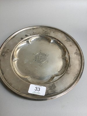 Lot 33 - A Victorian Silver Paten, by Henry Wilkinson...