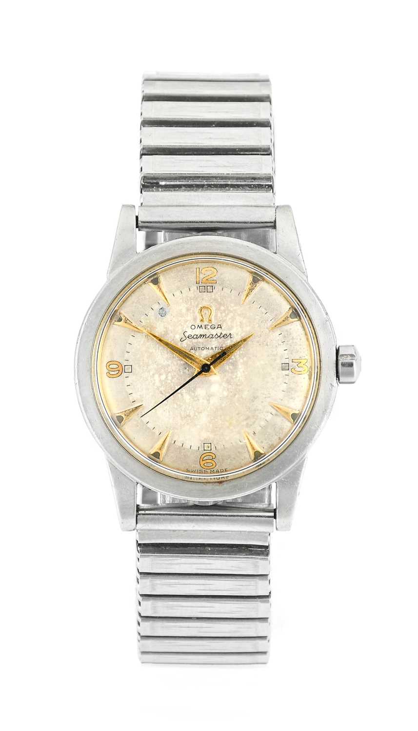 Lot 2144 - Omega: A Stainless Steel Automatic Centre