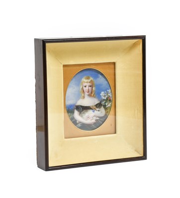 Lot 146 - English School (19th century): Miniature...