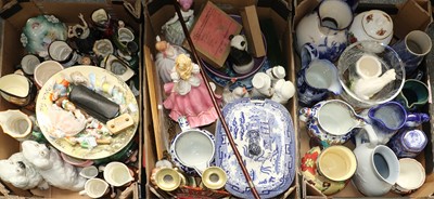 Lot 120 - A Quantity of Ceramics, incl. Toby jugs, hat...