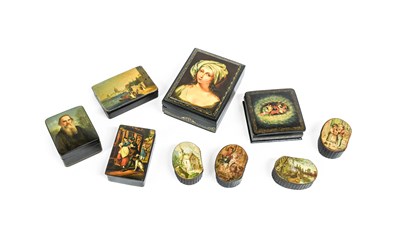 Lot 180 - A Fedoskino Lacquer Box, 20th century, of...