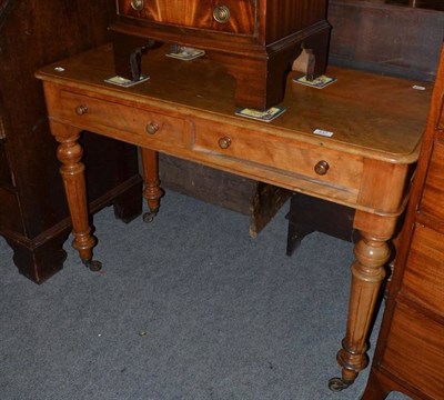 Lot 537 - A Victorian side table with two drawers