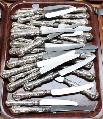 Lot 74 - A Set of George V Silver-Handled Knives, by...