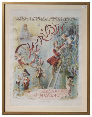 Lot 143 - Theatre National De L'Opera-Comique Poster: Cherubin