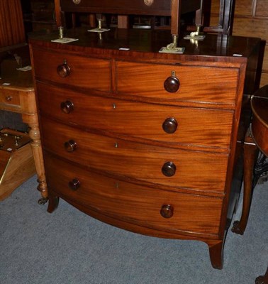 Lot 539 - A 19th century bowfront chest