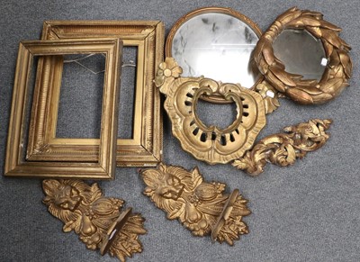 Lot 144 - Pair of Lion Mask Giltwood Shelves, together...