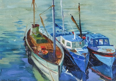 Lot 1063 - Stan Kaminski (b.1952) Fishing boats Signed...