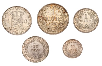 Lot 161 - 5x High-Grade European and Colonial Coins, to...