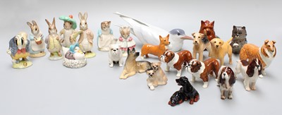 Lot 125 - Beswick Small Dog Models, Royal Albert Beatrix...