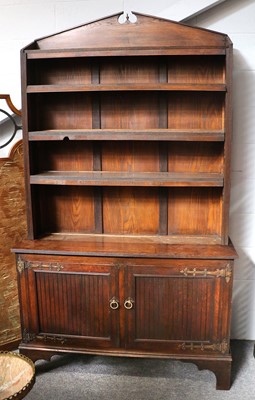 Lot 1349 - An Arts and Crafts Bookcase, the adjustable...