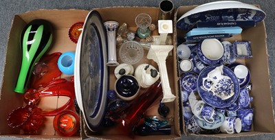 Lot 145 - Four Boxes of Decorative Ceramics, Glass and...