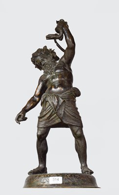 Lot 314 - A Bronze Sculpture of Silenus, late 19th...