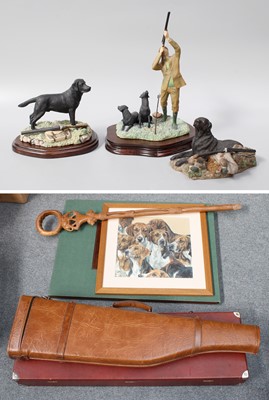 Lot 305 - Border Fine Arts Labrador and Gun Models,...