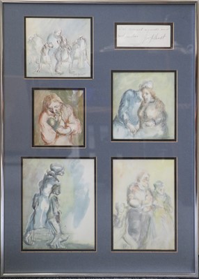 Lot 1104 - Jim Gilbert (1933-1995) Five figural studies...